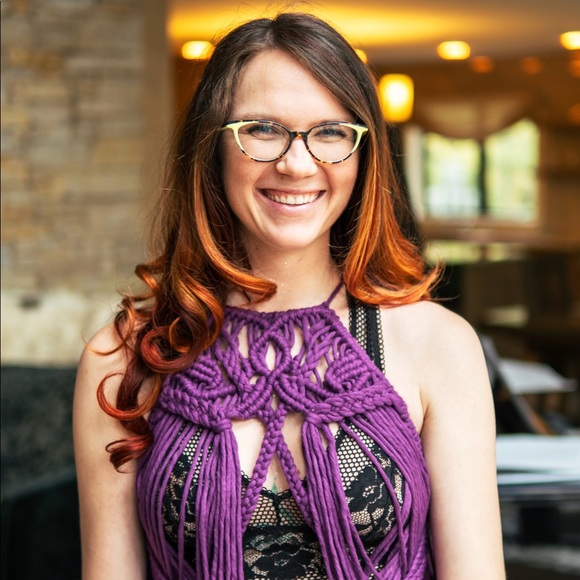 Handmade Macrame Crochet Dress Wings Festival Wear - Picture 15 of 16